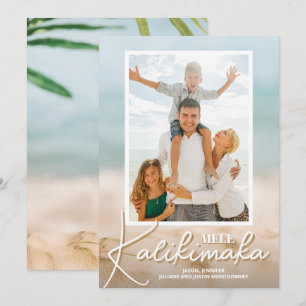 Cartão De Festividades Areia e Mar Foto de Praia Mele Kalikimaka