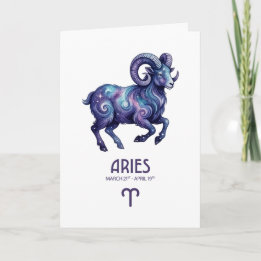 Cartão De Festividades Aries Birthday Card