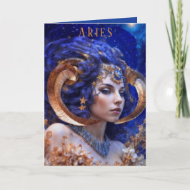 Cartão De Festividades Aries Female Birthday Card