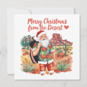 Cartão De Festividades Arizona Golfe Natal Papai Noel Golfista Jogando Go