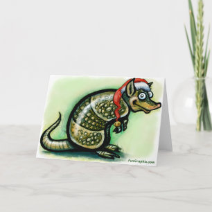 Cartão De Festividades Armadillo Christmas