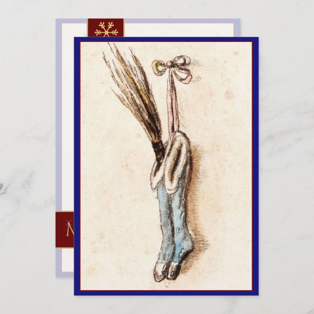 Cartão De Festividades Armazenamento de natais vintages personalizado (Frente/Verso)