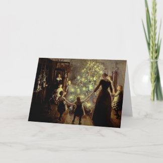 Cartão De Festividades Around the Christmas Tree