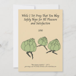 Cartão De Festividades Arrancas salgadas, alcachofras, férias vittorianas