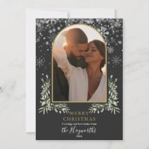 Arranjo Floral de Natal Verde Dourado Arco Foto