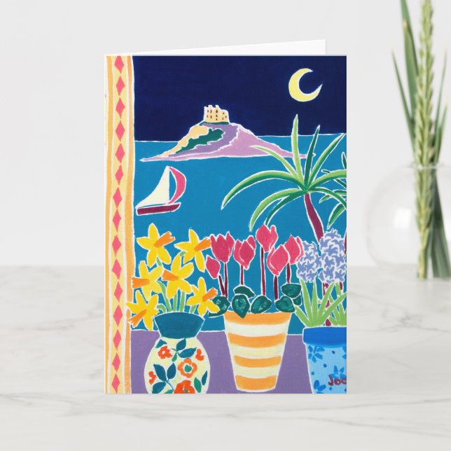 Cartão De Festividades Art Card: Mount's Bay Moon. St Michael's Mount (Frente)