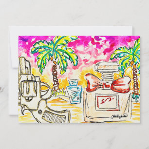 Cartão De Festividades Art de praia