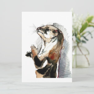 Cartão De Festividades Art Drawing Otter Cute Otter Gifts