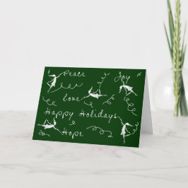 Cartão De Festividades Art Fairies Happy Holidays