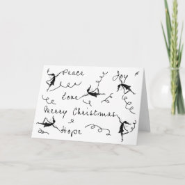 Cartão De Festividades Art Fairies Merry Christmas