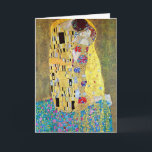 Cartão De Festividades Art Nouveau Natal, O Beijo de Gustav Klimt<br><div class="desc">Fácil de personalizar o cartão de Natal, basta adicionar os seus nomes! O Beijo (original Der Kuss) (1907-1908) de Gustav Klimt (1862-1918) é provavelmente o trabalho mais famoso de Gustav Klimt. Começou a trabalhar nesse sentido em 1907 e é o ponto alto do seu chamado "Período Ouro". O Beijo é...</div>