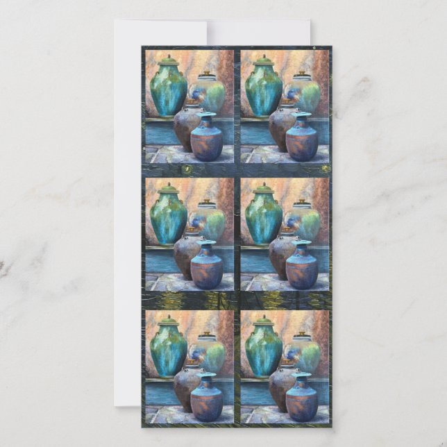 Cartão De Festividades Arte Acrílica Embarcações Antigas (Frente)