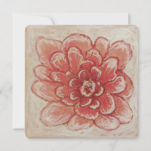 Cartão De Festividades Arte da Flor Rosa Gentil