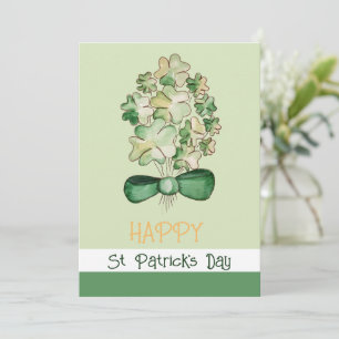 Cartão De Festividades Arte de Aquarela Trevo da Sorte Shamrock