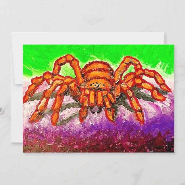 Cartão De Festividades Arte de aranha gótica (Frente)