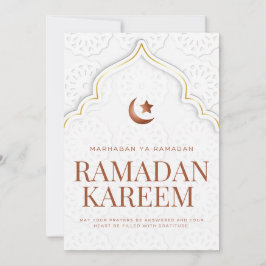 Cartão De Festividades Arte de Arco Islâmico Ramadan Kareem