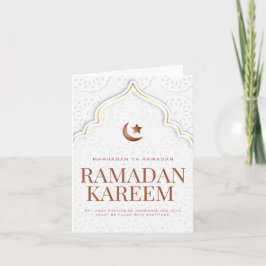 Cartão De Festividades Arte de Arco Islâmico Ramadan Kareem
