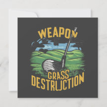 Arte de Arma de Destruição de Grama de Golfe