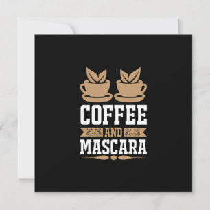 Cartão De Festividades Arte de Café Café e Máscara