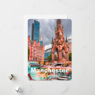 Cartão De Festividades Arte de cartão-postal de viagem de Manchester, Via