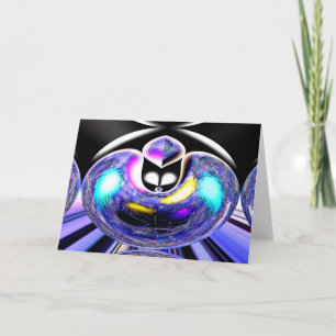 Cartão De Festividades Arte de gato celestial alienígena