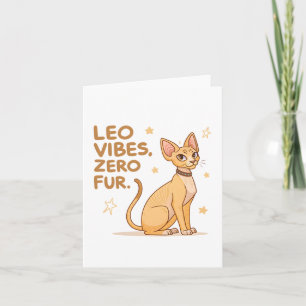 Cartão De Festividades Arte de Ilustração de Gato Esfinge do Zodíaco de L