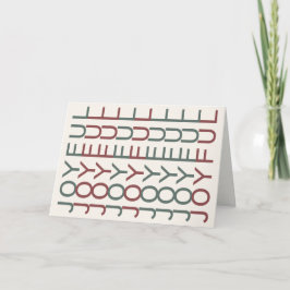 Cartão De Festividades Arte de Linha Arquitetônica | Alegria de Natal Nór