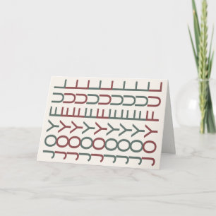 Cartão De Festividades Arte de Linha Arquitetônica   Alegria de Natal Nór