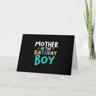 Cartão De Festividades Arte de Mamãe Mãe do Menino do Aniversário