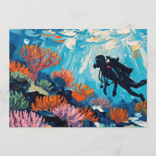 Cartão De Festividades Arte de mergulho (#2) pintura a óleo