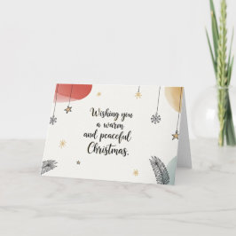 Cartão De Festividades Arte de Natal Minimalista Moderna Quente e Pacífic