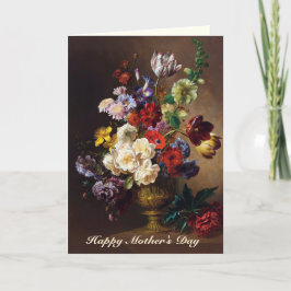 Cartão De Festividades Arte de Natureza Morta Clássica e Elegante dos Mes