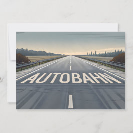 Cartão De Festividades Arte de Perspectiva de Estrada Infinita da Autobah