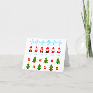Cartão De Festividades Arte de Pixel Natal
