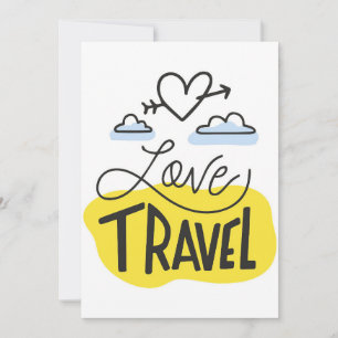 Cartão De Festividades Arte de Viagem Amor Viagem