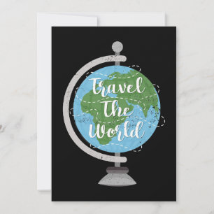Cartão De Festividades Arte de Viagem Viaje pelo Mundo