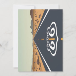 Cartão De Festividades Arte de Viagem Vintage Estrada 66 Deserto