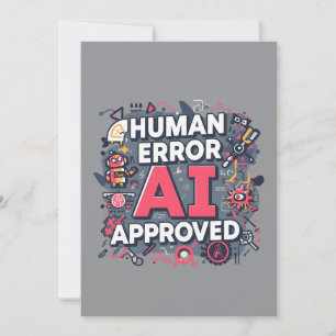 Cartão De Festividades Arte Digital Aprovada por IA com Erro Humano