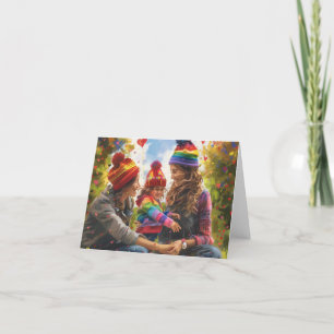 Cartão De Festividades Arte Digital Duas Mães