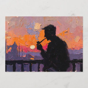 Cartão De Festividades Arte do Cachimbo (Varanda #1) pintura a óleo