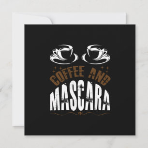 Cartão De Festividades Arte do Café Café e Máscara