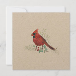 Cartão De Festividades Arte do Cardinal de Feriado
