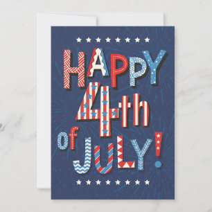 Cartão De Festividades Arte do Dia da Independência Celebração Patriótica