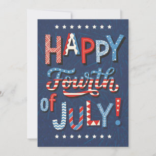 Cartão De Festividades Arte do Dia da Independência Celebração Patriótica