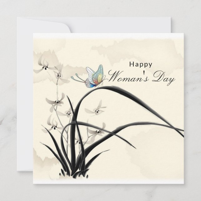 Cartão De Festividades Arte do Dia da Mulher (Frente)