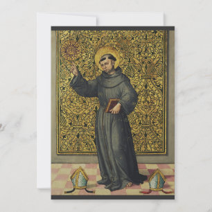 Cartão De Festividades Arte do Renascimento de São Bernardino de Siena