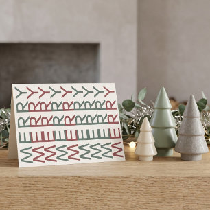 Cartão De Festividades Arte em Linhas Arquitetônicas   Natal Nórdico Aleg