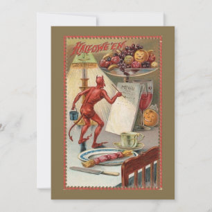 Cartão De Festividades Arte Engraçada de Halloween Personalizada Vintage