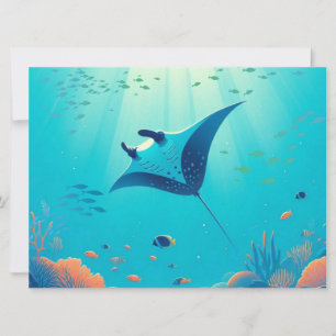 Cartão De Festividades Arte litoral de raios clássicos