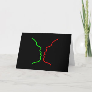 Cartão De Festividades Arte Minimalista - Sensual MISS, Vamos ter um BEIJ